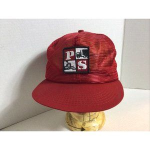 Vintage K-Products trucker mesh Snap back hat Red